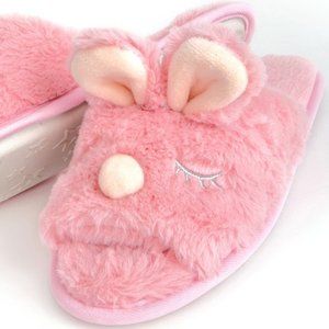 ⚡FINAL SALE! Pink Bunny Fuzzy Slippers